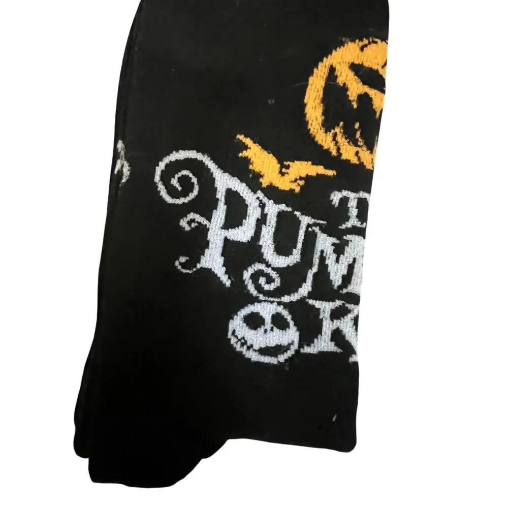 Disney Nightmare Before Christmas Pumpkin King Crew Socks Shoe Size 6-12 NWT